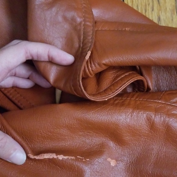 VTG Buttery Smooth Cognac Brown Leather Jacket - Picture 8 of 8